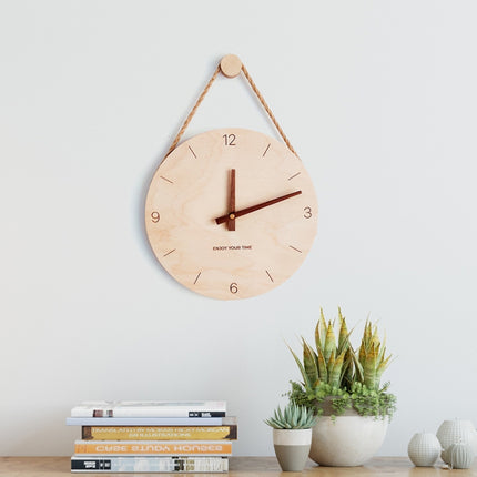10 inch Without Printing Plate Wooden Sling Wall Clock Home Living Room Clock-garmade.com