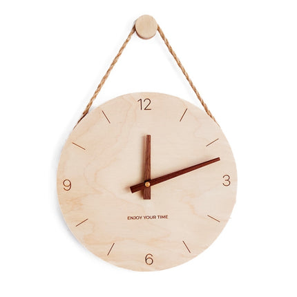 10 inch Scale Version Wooden Sling Wall Clock Home Living Room Clock-garmade.com