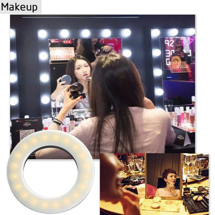 Mobile Phone Live Selfie Light LED Beauty Ring Fill Light(Black)-garmade.com