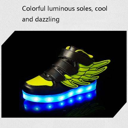 Children Colorful Light Shoes LED Charging Luminous Shoes, Size: 34(Pink)-garmade.com