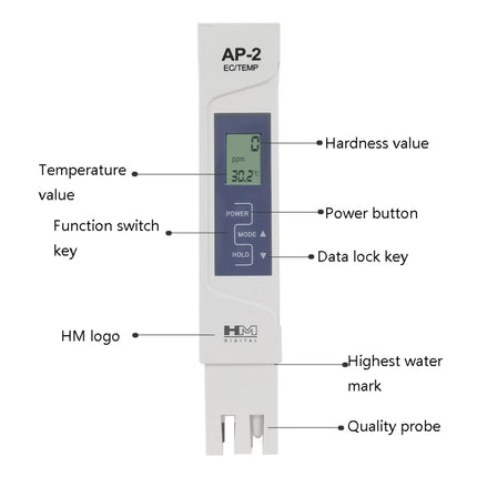 AP-2 HM Conductivity Pen TDS Pen Conductivity Meter-garmade.com
