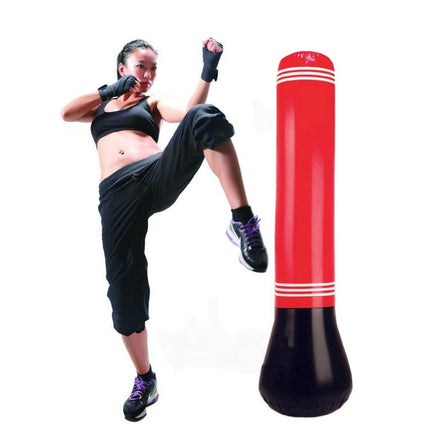 PVC Adult Children Inflatable Punching Bag Boxing Column Tumbler Punching Bag, Height: 1.5m-garmade.com