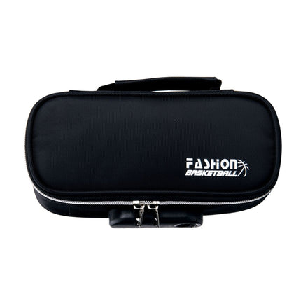 6559 Canvas Pencil Case Large Capacity Code Lock Portable Stationery Bag(Black)-garmade.com