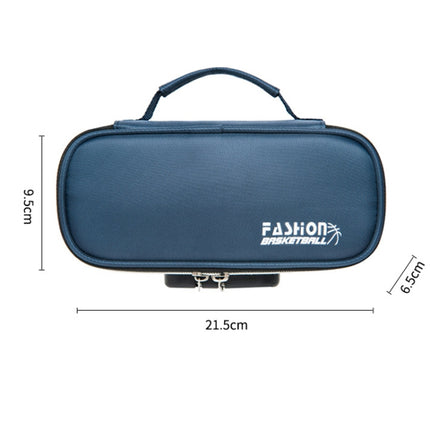 6559 Canvas Pencil Case Large Capacity Code Lock Portable Stationery Bag(Black)-garmade.com