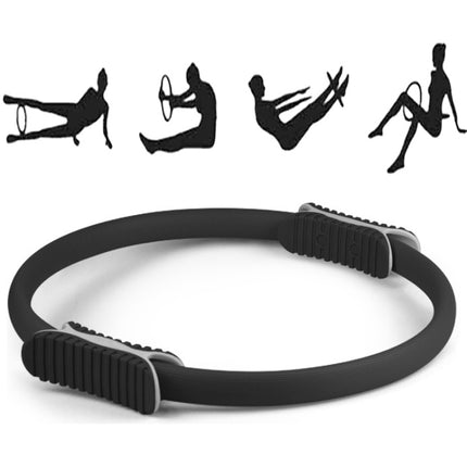 Yoga Pilates Ring Yoga Body Fitness Magic Circle, Inner Diameter: 32cm(Black)-garmade.com