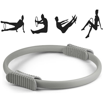 Yoga Pilates Ring Yoga Body Fitness Magic Circle, Inner Diameter: 32cm( Gray)-garmade.com