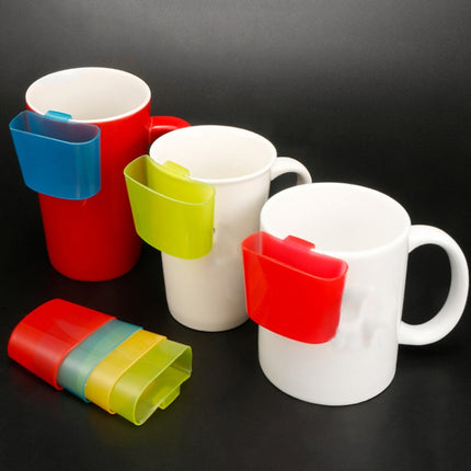 TX008 3 Sets Afternoon Tea Coffee Biscuit Holder Snack Plastic Tea Bag Cup Holder(Blue)-garmade.com