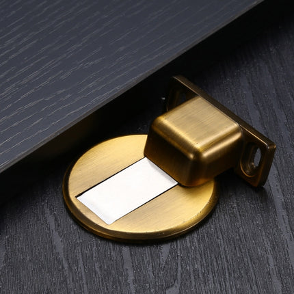 2 PCS Zinc Alloy Non-Perforated Suction Silent Strong Magnetic Door Stopper Yellow-garmade.com