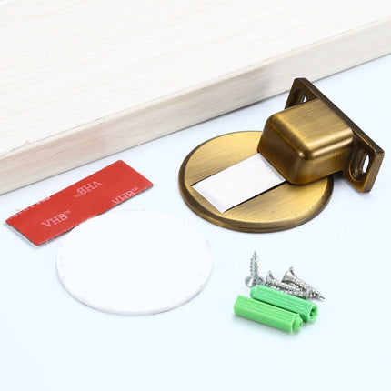 2 PCS Zinc Alloy Non-Perforated Suction Silent Strong Magnetic Door Stopper Yellow-garmade.com