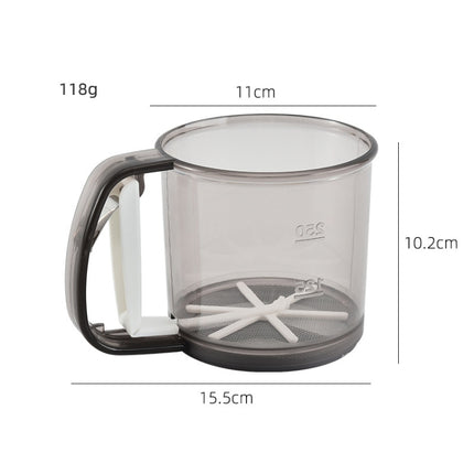 Convenient Hand-Held Flour Sieve Icing Sugar Sieve Baking Tool(Brown)-garmade.com