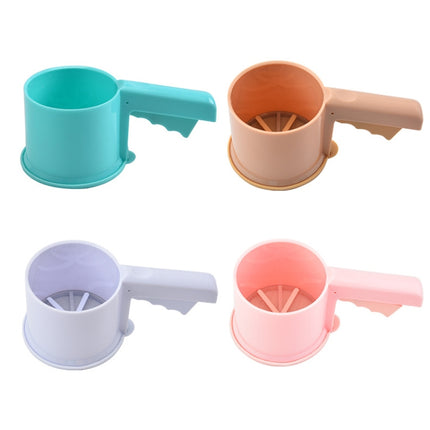 2 PCS Convenient Hand-Held Semi-Automatic Four Sieve Baking Tool(Blue)-garmade.com