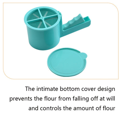 2 PCS Convenient Hand-Held Semi-Automatic Four Sieve Baking Tool(Blue)-garmade.com