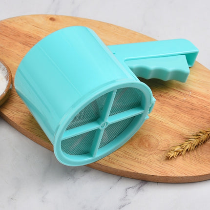 2 PCS Convenient Hand-Held Semi-Automatic Four Sieve Baking Tool(Blue)-garmade.com