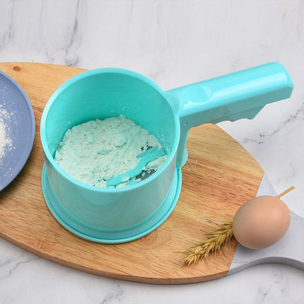 2 PCS Convenient Hand-Held Semi-Automatic Four Sieve Baking Tool(Blue)-garmade.com