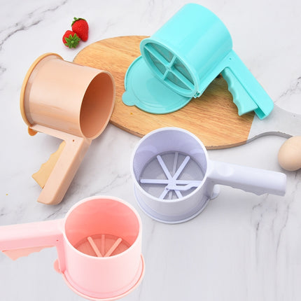 2 PCS Convenient Hand-Held Semi-Automatic Four Sieve Baking Tool(Blue)-garmade.com