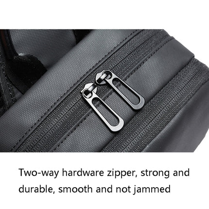 BANGE BG-77107 Men One-Shoulder Bag Casual Simple Messenger Bag with External USB Charging Port(Black)-garmade.com