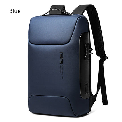 BANGE BG-7216 Waterproof Anti-theft Shoulders Bag Men Business Travel Computer Backpack(Blue)-garmade.com