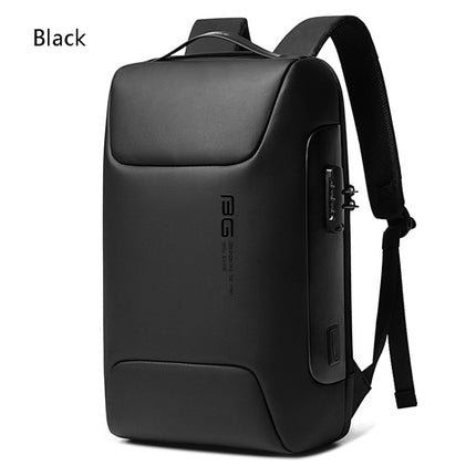 BANGE BG-7216 Waterproof Anti-theft Shoulders Bag Men Business Travel Computer Backpack(Black)-garmade.com