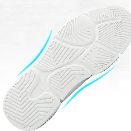 Spring Breathable Running Shoes Couple Models Student Casual Shoes Flying Woven Sports Shoes, Size: 39(White)-garmade.com