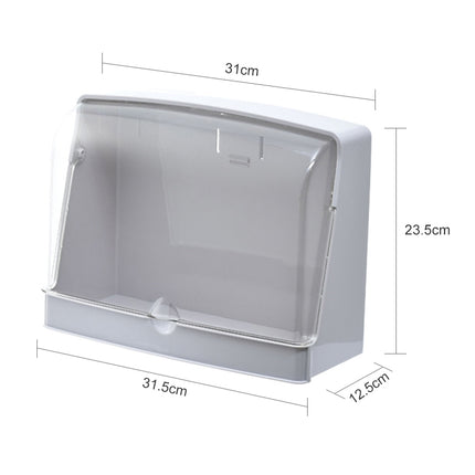 Wall-Mounted Transparent Cosmetic Storage Box Large-Capacity Bathroom And Kitchen Dustproof And Waterproof Flip Rack(Grey)-garmade.com