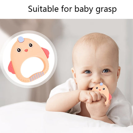MJYJ019 Silicone Baby Teether Children Molar Stick Toy, Color: Small Fish-Pink-garmade.com