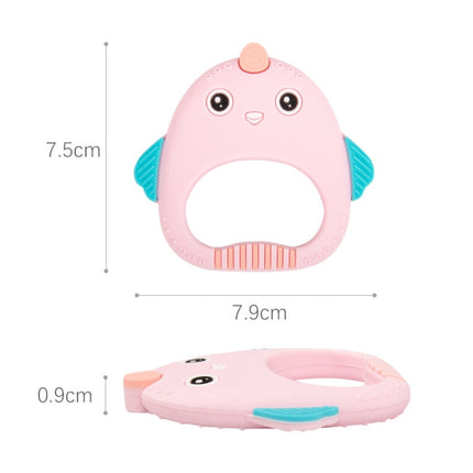 MJYJ019 Silicone Baby Teether Children Molar Stick Toy, Color: Small Fish-Green-garmade.com