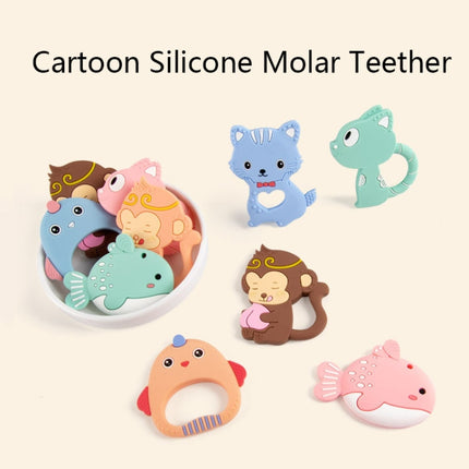 MJYJ019 Silicone Baby Teether Children Molar Stick Toy, Color: Monkey-Orange-garmade.com