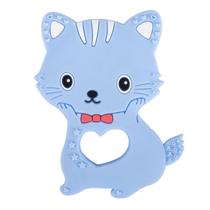 MJYJ019 Silicone Baby Teether Children Molar Stick Toy, Color: Kitten-Blue-garmade.com