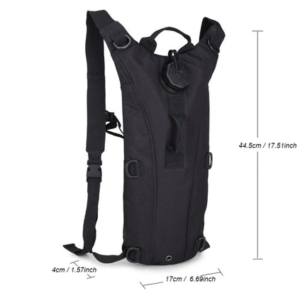 Water Bag Hydration Backpack Outdoor Camping Nylon Camel Water Bladder Bag For Cycling(BLACK)-garmade.com