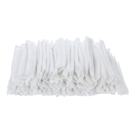 200 PCS Non-woven Disposable Pleated Anti Dust Hat Bath Caps For Spa Hair Salon Beauty(White)-garmade.com