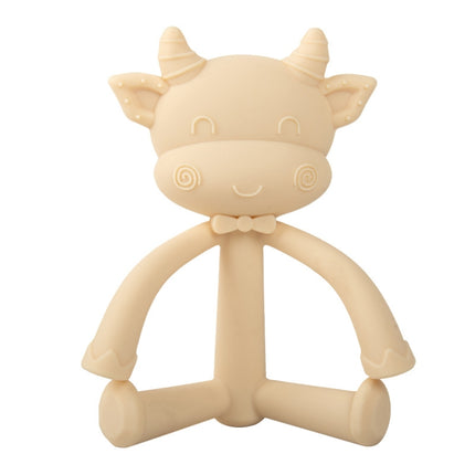 2 PCS Three-Dimensional Cartoon Silicone Baby Teether Molar Rods Children Toys Maternal And Child Supplies(Beige)-garmade.com