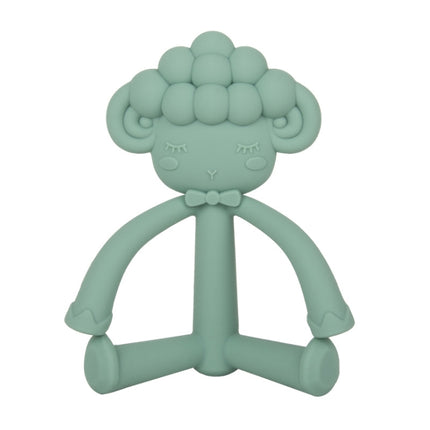 2 PCS Three-Dimensional Cartoon Silicone Baby Teether Molar Rods Children Toys Maternal And Child Supplies(Green Sheep)-garmade.com