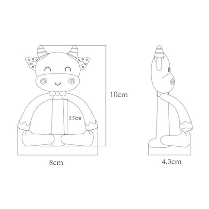2 PCS Three-Dimensional Cartoon Silicone Baby Teether Molar Rods Children Toys Maternal And Child Supplies(Peach Powder)-garmade.com