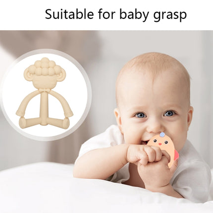 2 PCS Three-Dimensional Cartoon Silicone Baby Teether Molar Rods Children Toys Maternal And Child Supplies(Beige)-garmade.com