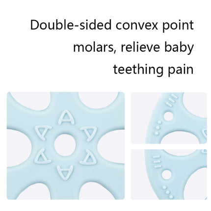 M010093 4 PCS Silicone Lotus Root Tablets Baby Soothing Teether Children Molars Toys Maternal And Child Supplies, Colour: Pink-garmade.com