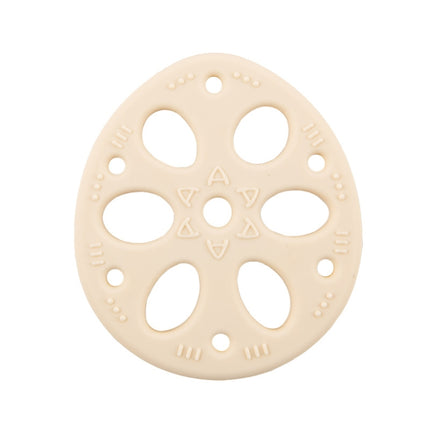 M010093 4 PCS Silicone Lotus Root Tablets Baby Soothing Teether Children Molars Toys Maternal And Child Supplies, Colour: Beige-garmade.com