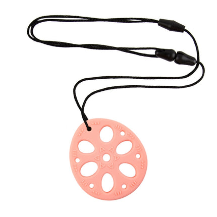 M010093 4 PCS Silicone Lotus Root Tablets Baby Soothing Teether Children Molars Toys Maternal And Child Supplies, Colour: Pink With Lanyard-garmade.com