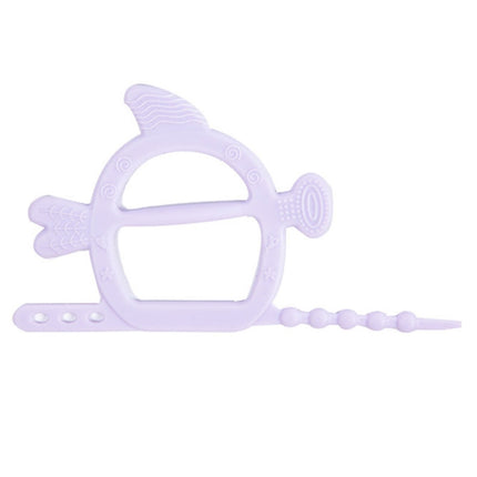 M010075 4 PCS Baby Silicone Teether Toys Baby Molar Sticks Maternal and Child Products(Purple)-garmade.com