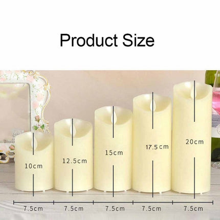 LED Electronic Candle Light Birthday Wedding Home Decoration Props Candle Holder, Battery Powered, Size: 7.5 x 12.5CM-garmade.com