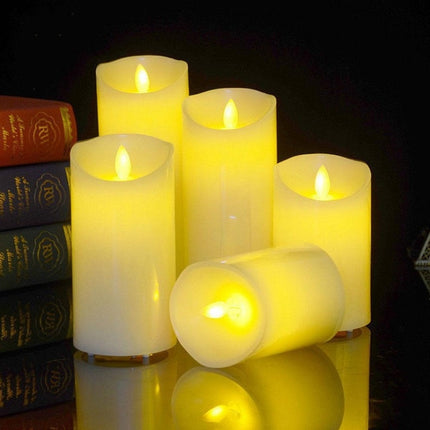 LED Electronic Candle Light Birthday Wedding Home Decoration Props Candle Holder, Battery Powered, Size: 7.5 x 17.5CM-garmade.com