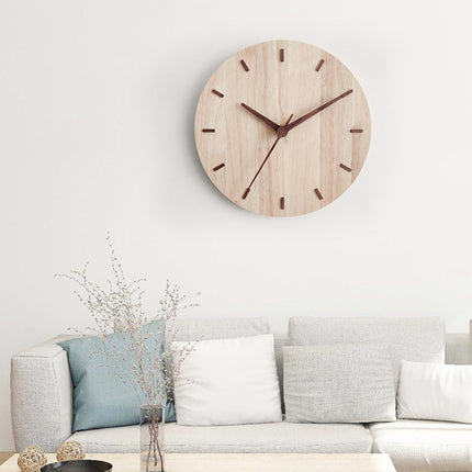 Solid Wooden Wall Clock Home Living Room Wall Clock Decorative Clock-garmade.com