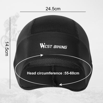 WEST BIKING Summer Riding Ice Silk Cap Windproof Hood Thin Inner Cap Breathable And Quick-Drying Helmet Lining Cap, Size: One Size(Black)-garmade.com