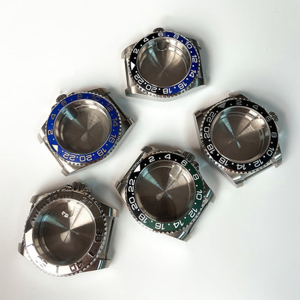 For Rolex 2813/8215/2836/3804/8200 GMT Watch Case For Rolex 2813/8215/2836/3804/8200, Colour: GMT Black and Green Ceramic Ring-garmade.com