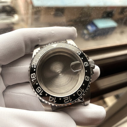For Rolex 2813/8215/2836/3804/8200 GMT Watch Case For Rolex 2813/8215/2836/3804/8200, Colour: GMT Black Ceramic Ring-garmade.com