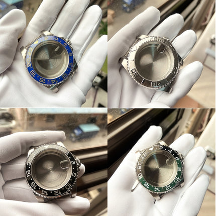 For Rolex 2813/8215/2836/3804/8200 GMT Watch Case For Rolex 2813/8215/2836/3804/8200, Colour: GMT Black Ceramic Ring-garmade.com