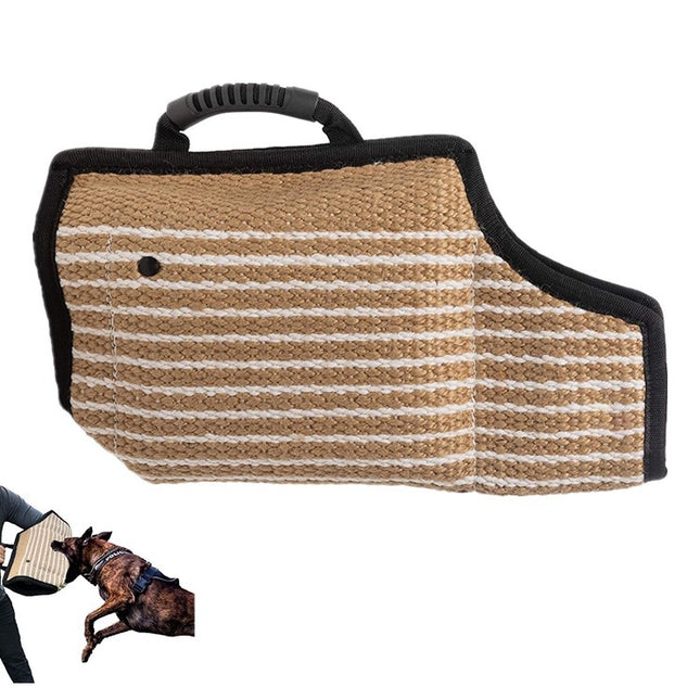 Dog Training Black-Edged Rough-Grained Jute Fluttering Sleeves Protector-garmade.com