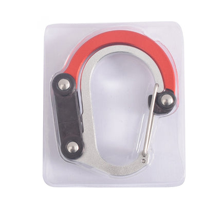 Multifunctional Carabiner Aluminum Alloy D-Type Outdoor Products Quick-Hanging Buckle(Red)-garmade.com