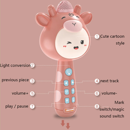 Children Wireless Singing Microphone Early Education Toys, Colour: Pink-garmade.com