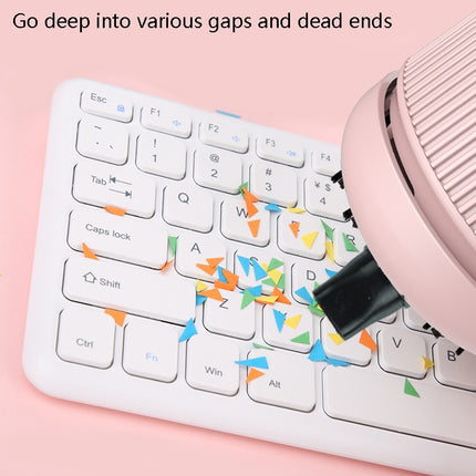 Portable Handheld Desktop Vacuum Cleaner Home Office Wireless Mini Car Cleaner, Colour: Coral Pink USB Charging-garmade.com