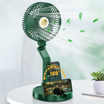 FF-996 Desktop Folding Table Lamp Fan Student Dormitory Desktop USB Mute Fan(Upgraded Version-Black)-garmade.com